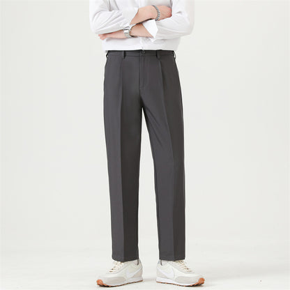 Men's Casual Business Ice Silk Leggings Trousers