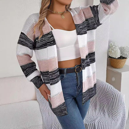 Luniva Stripe Lantern Cardigan