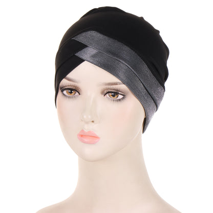 Bright Silk Forehead Cross Women's Indian Hat