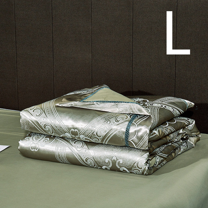 Silk Quilt And Ice Silk Air-conditioning Quilt Four-piece Cotton