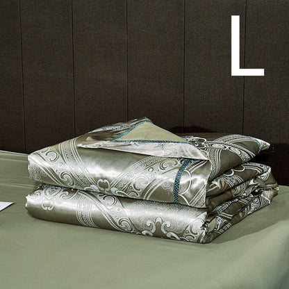 Silk Quilt And Ice Silk Air-conditioning Quilt Four-piece Cotton