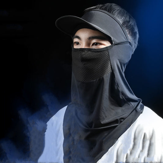 Summer Ice Silk Sunscreen Riding Mask Men Outdoor