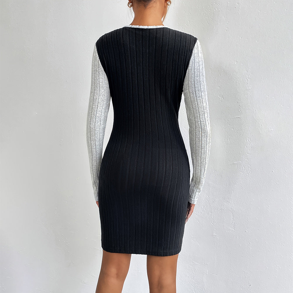ChicContrast Midi Dress