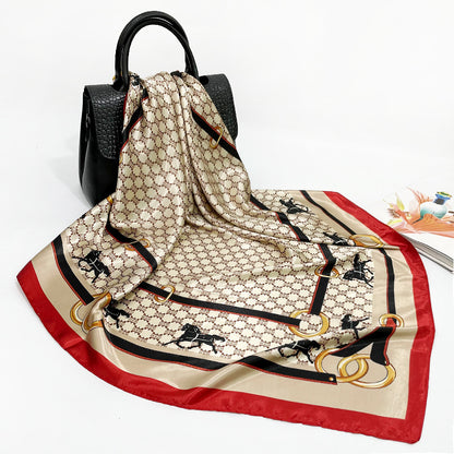Silk Printed Scarf In Europe And America