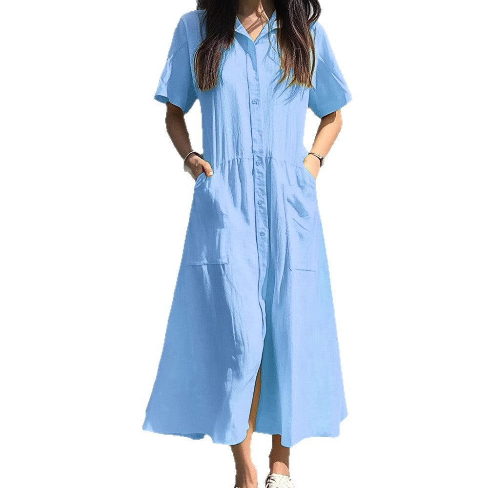 Breezelane Button Pocket Dress