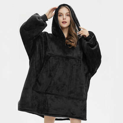 SnugHaven Fleece Nightgown Hoodie