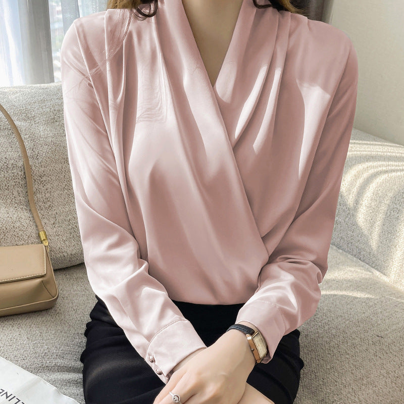 Veloura Mist Satin Chiffon Blouse