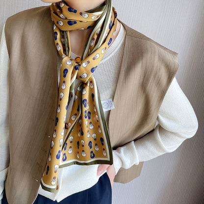 Women's Imitation Silk Scarf Fashion Personality
