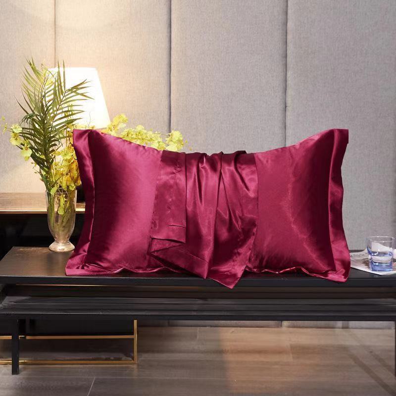 Single Double Household Simple Ice Silk Pillowcase