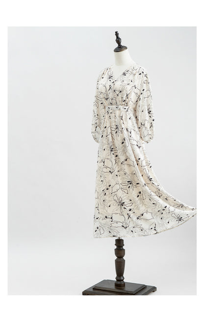 French Silk Loose Maxi Chiffon Dress