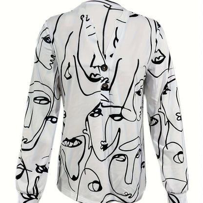 Vivara Crest V-Neck Blouse