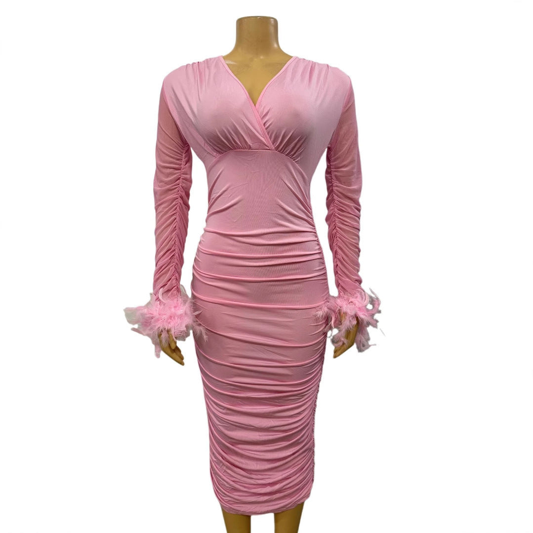 ContourMuse Ruched Hip Dress