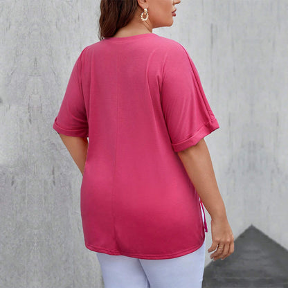 Solara Slit V-Neck Tee