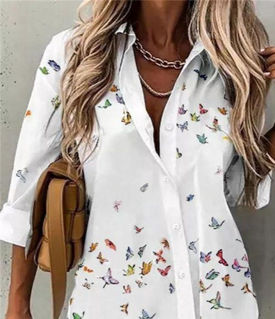 Florévana Print Collar Shirt