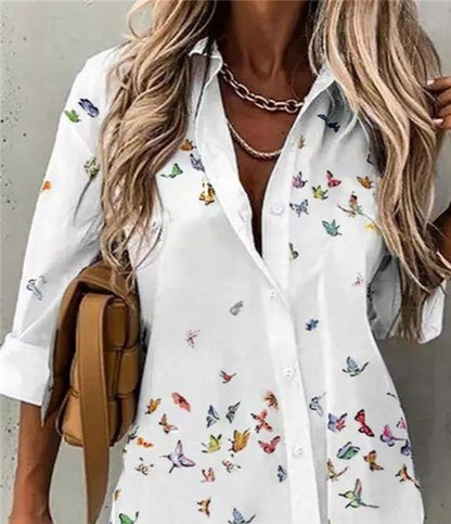 Florévana Print Collar Shirt