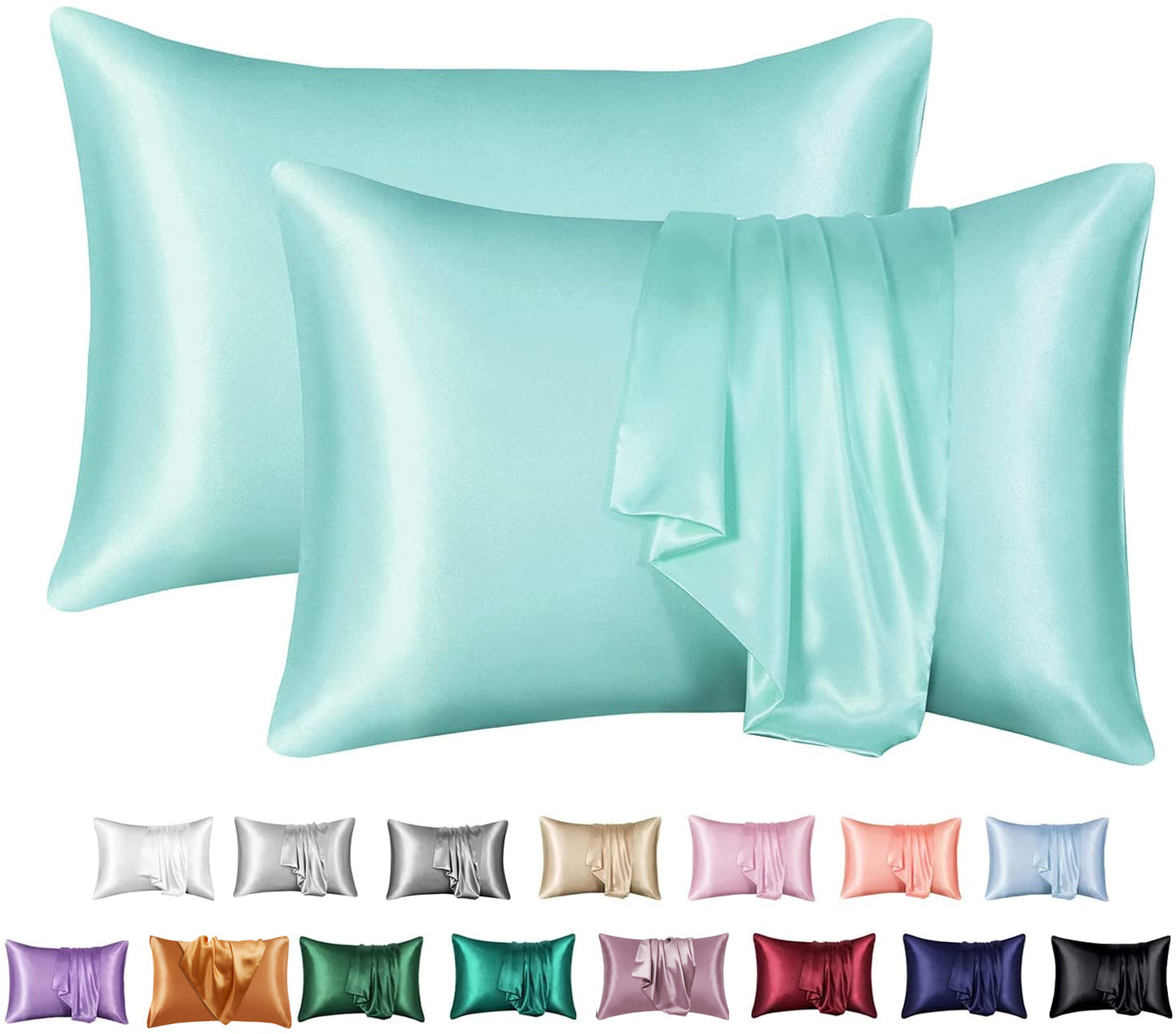 Silk-like Solid Color Pillowcase