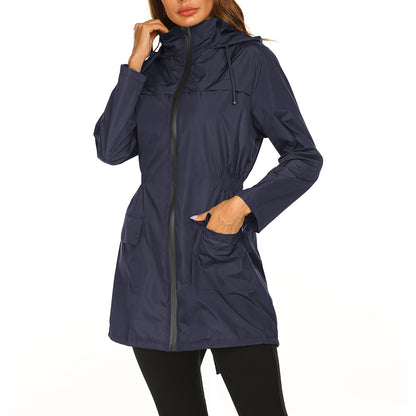 Skyline Waist-Tie Hooded Raincoat