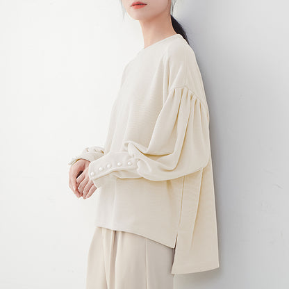 Luméra™ PearlGrace Lantern Sweater
