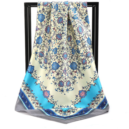 Women's Silk Scarf Satin Printed Scarf Silk-like Satin