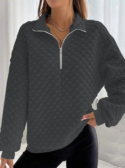VeluWeave Luxe Zip Sweater