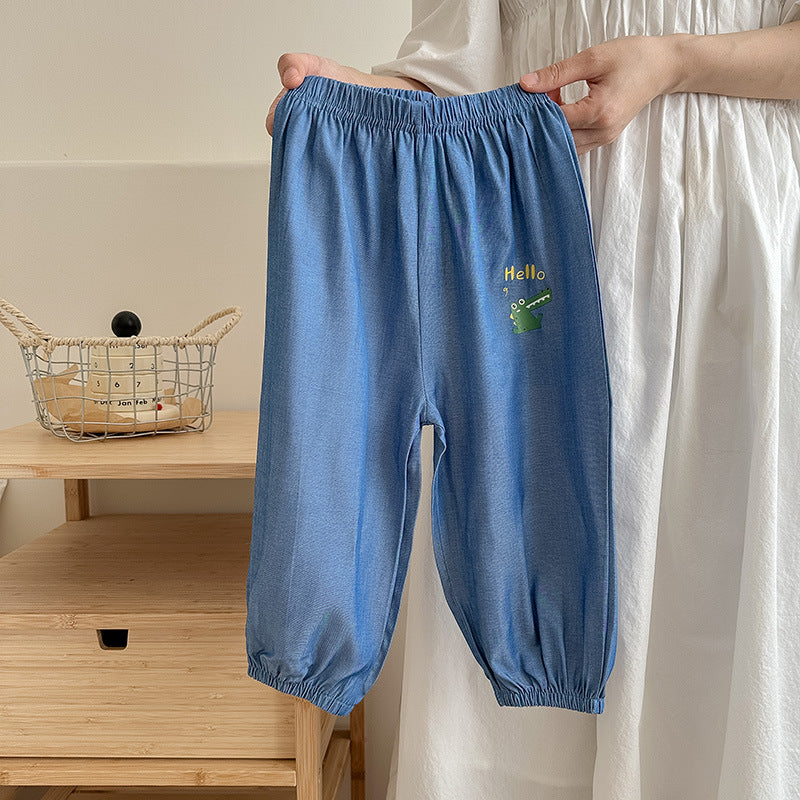 Cartoon Sports Pants Ice Silk Anti-mosquito Thin