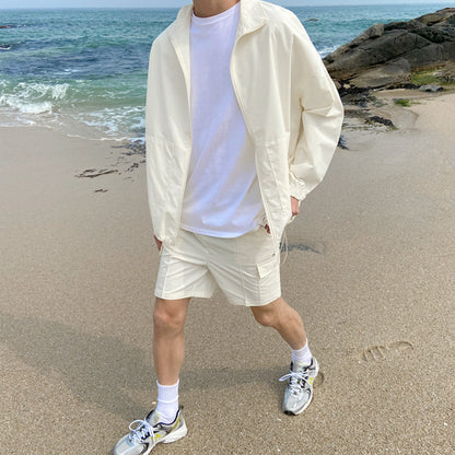Men's Loose Ice Silk Sunscreen Trendy Jacket