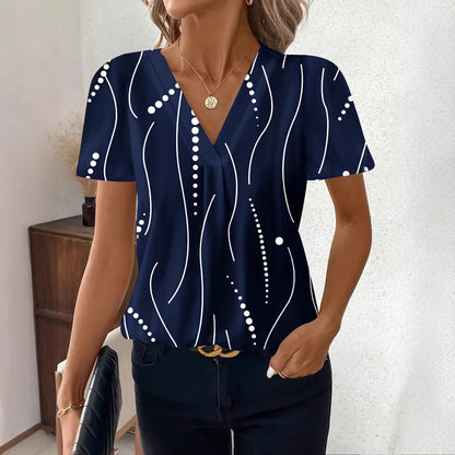 PrintMuse V-Neck Top