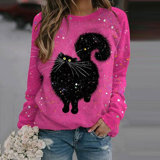 PurrfectPrint Crew Sweater