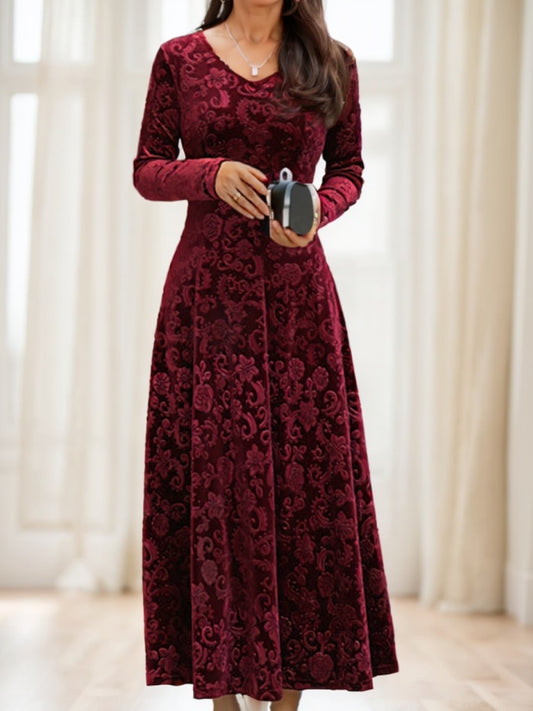 Veloura Bloom Velvet Dress