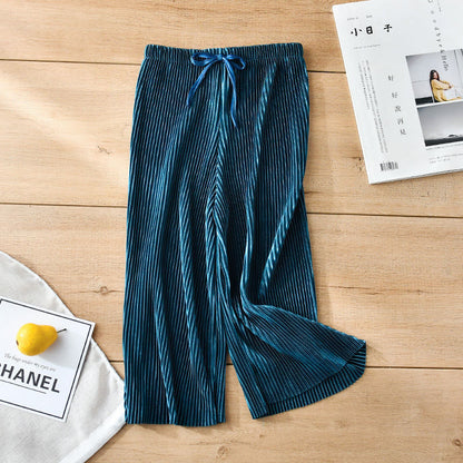 Loose Casual Pants Knitted Chiffon Ice Silk Nine Points
