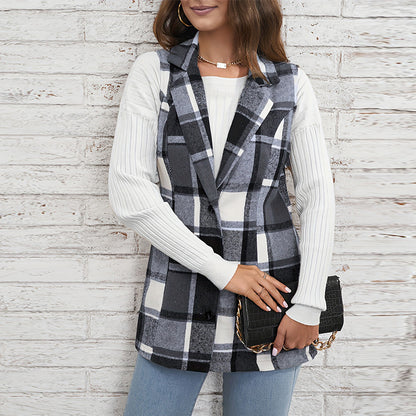 PlaidMuse™ Sleeveless Vest