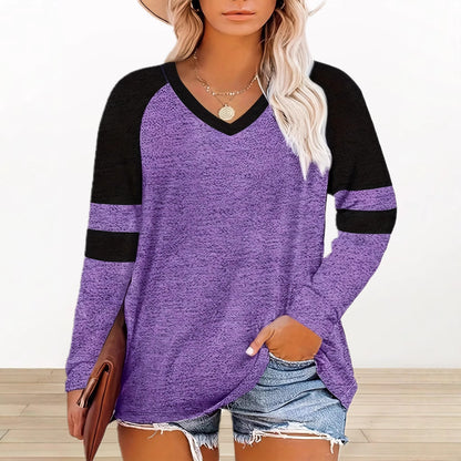 VividEase Oversized V-Neck Top