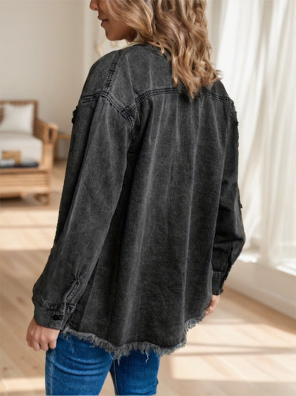 EdgeLoom Raw-Hem Denim Shirt