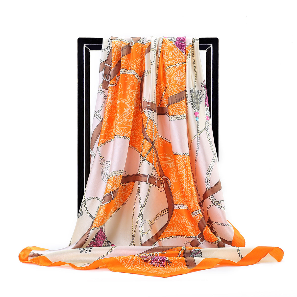 Ladies Chain Rope Silk Fashion Headscarf