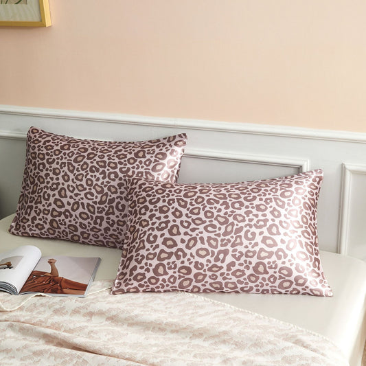 Home Textile Washed Satin Silk-like Printed Pillowcase