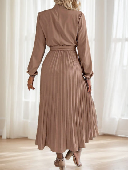 BelleNoir Bow Pleat Dress