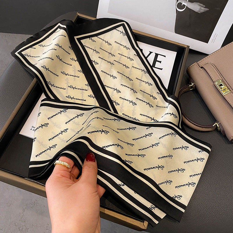 Ink Painting Boxer Small Silk Scarf Fashion Decoration