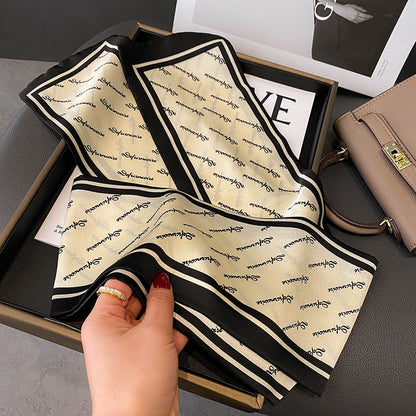 Ink Painting Boxer Small Silk Scarf Fashion Decoration