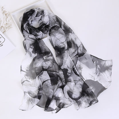 Summer Sunscreen Simulation Silk Beach Towel All-match Scarf