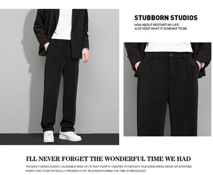 Ice Silk Leisure Summer Men's Slim Trousers