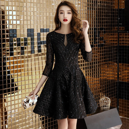Noir Étoile Mini Dress