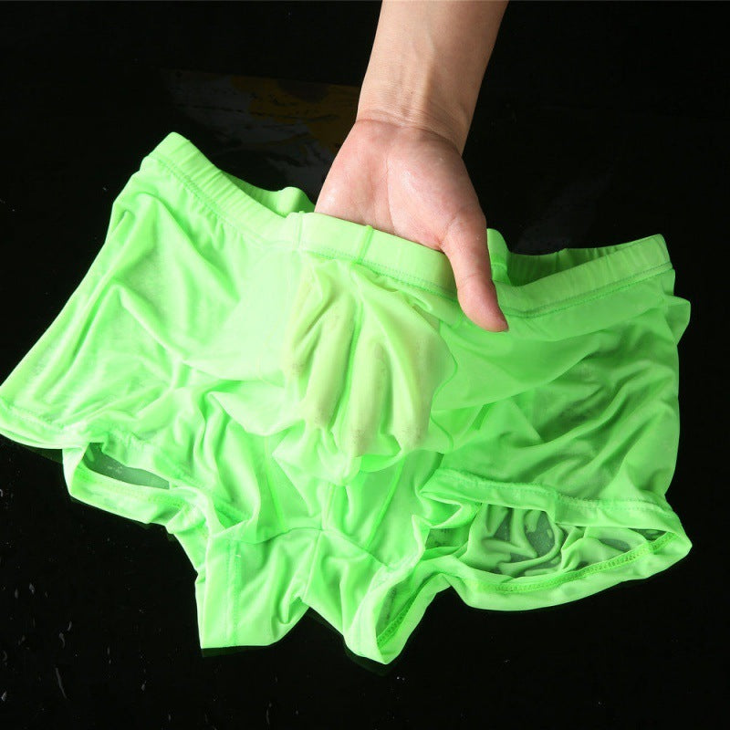 Men's Underwear Boxer Ice Silk Breathable Thin