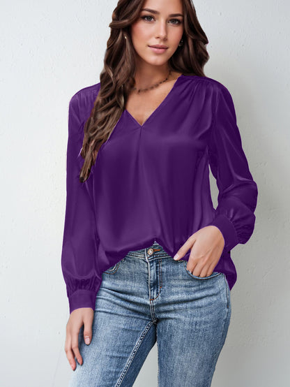 LustraFlow Satin Blouse