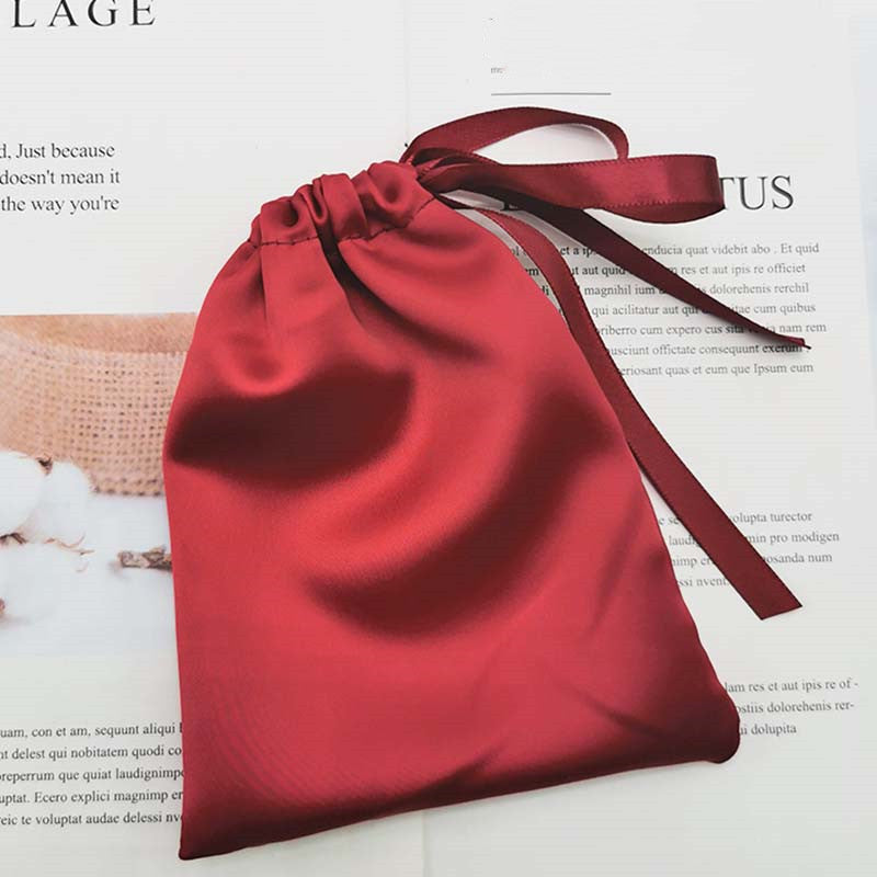 Silk Drawstring Storage Bag Travel Organizer