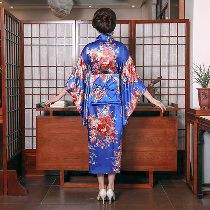 New Summer Silk Cherry Blossom Nightdress Home Wear
