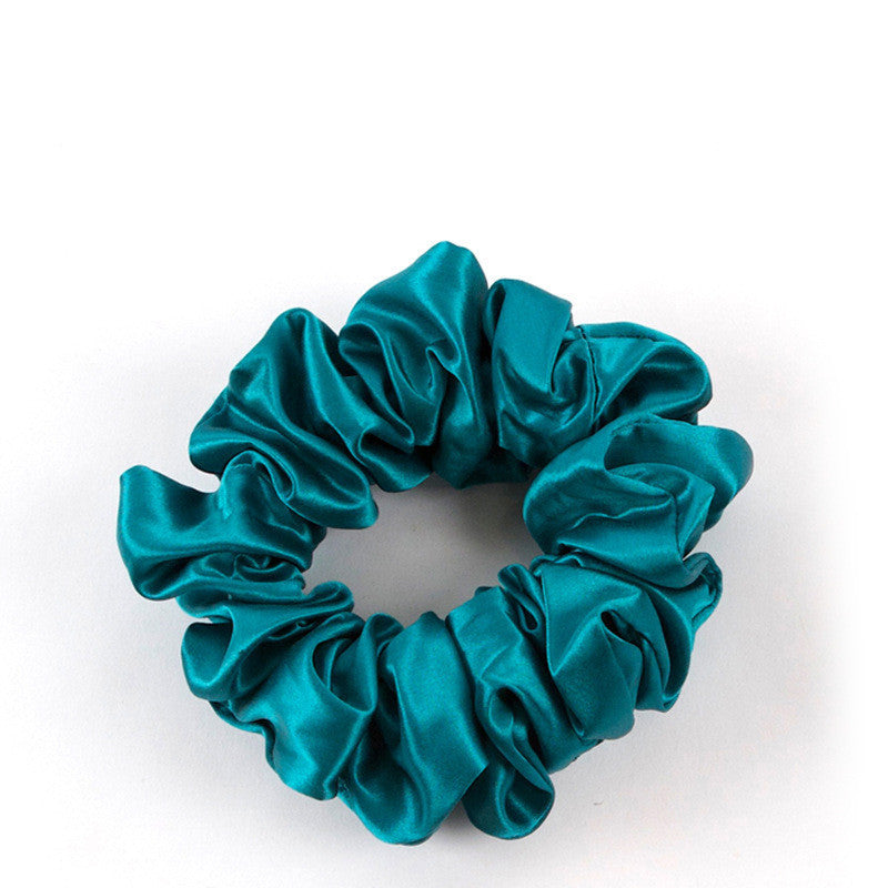 Women's Solid Shiny Silk Hair Tie Large Conditioner