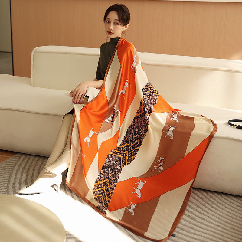 Ladies Fashion Korean Style Silk Printing