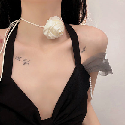 Handmade Collar Wrist Flower Silk