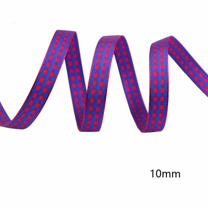 10mm Knitted Plaid Silk Ribbon Webbing