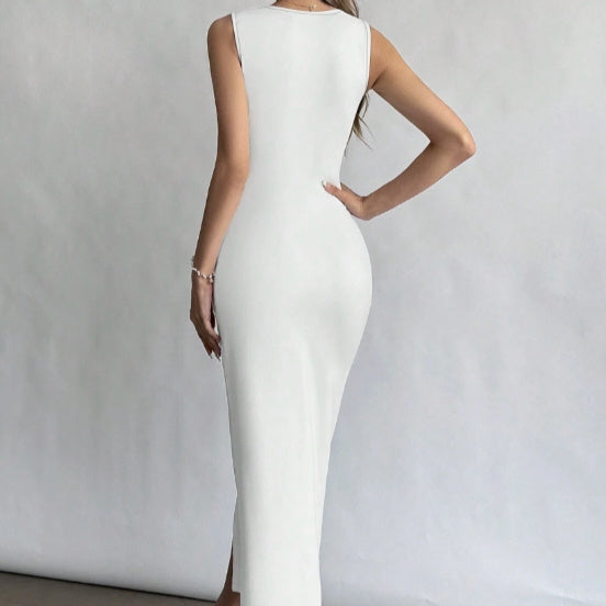 EleganceEdge Sleeveless Dress